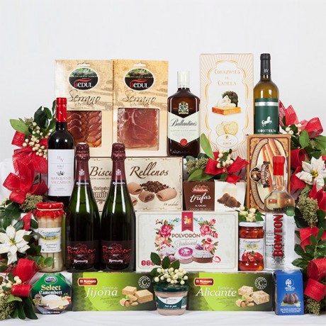 L – 5 CAJA DE CARTÓN DECORADA CON MOTIVOS NAVIDEÑOS